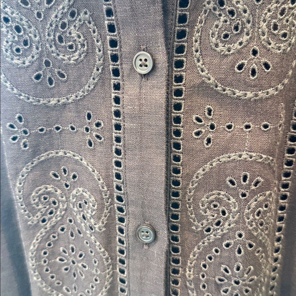 J. Crew linen blouse, size 14 - Picture 3 of 6